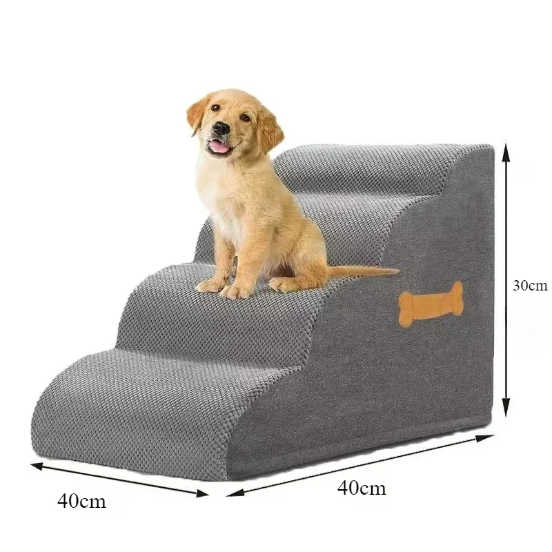Calming Dog Bed - Haustiertreppen für Hunde/Katzen: Hochdichter Schwamm, Rutschfeste