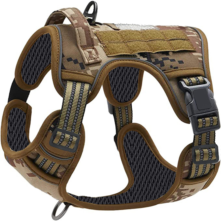 No Pull Dog Harness - Militärisches taktisches Hundegeschirr, kein Ziehen, große